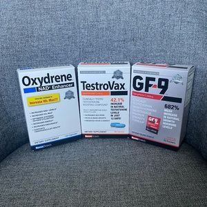 GF-9, TestroVax, Oxydren NAD+ Enhancer Trio
